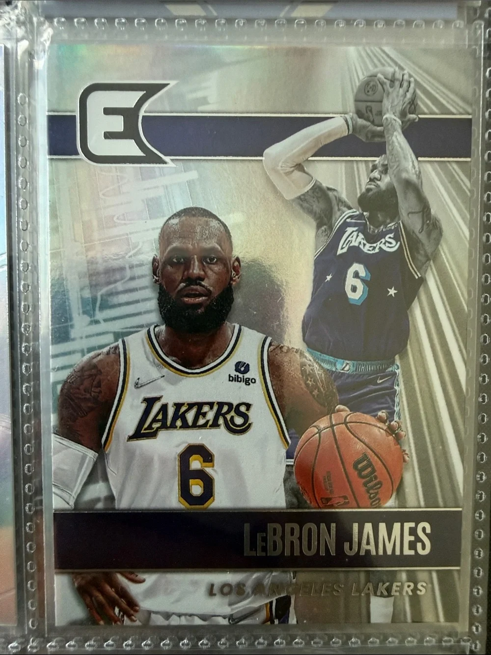 LeBron James Los Angeles Lakers Basketball Card - White and Purple